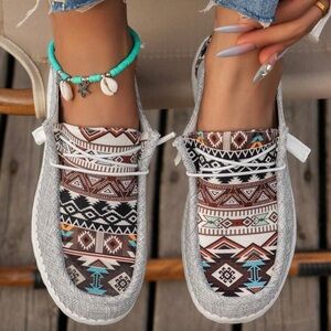 Aztec Patterned Women's Casual Shoes